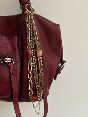 Free People Layered Chain Phone Charm Wristlet• bag accessory•Antique Gold• NWT🔥